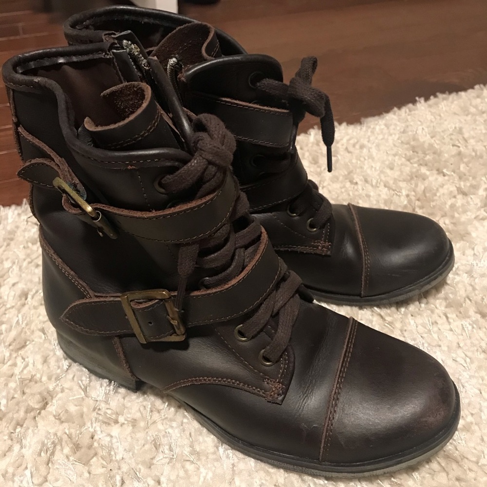 Brown Combat Boots